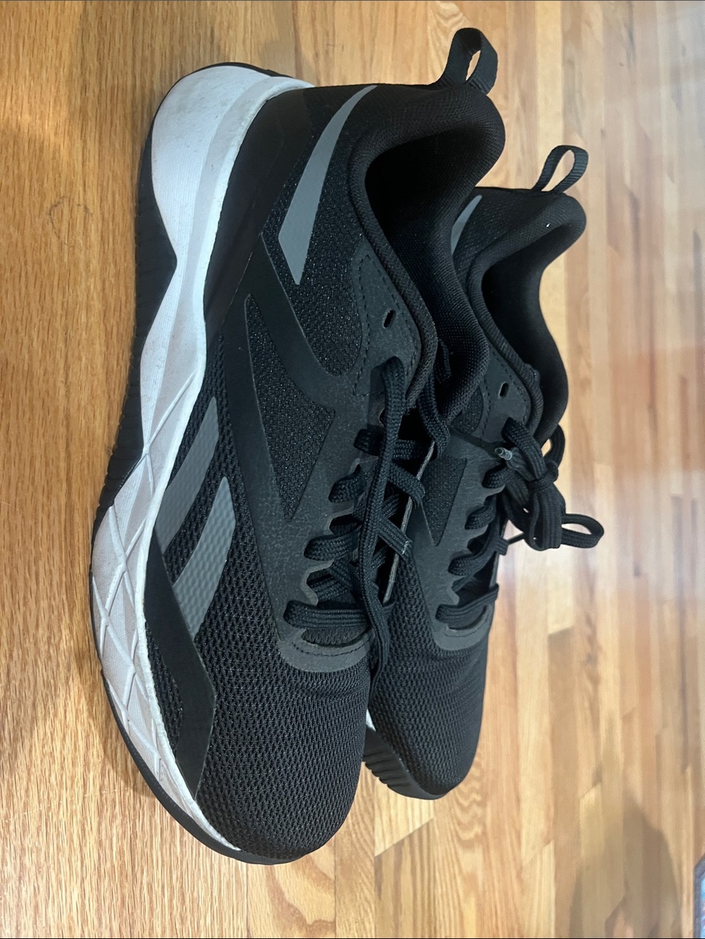 Reebok Men's Black Running Shoes with Gray Accents
